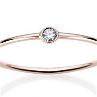 Anello Burato Donna Solitaire in Oro Diamante 0.03 Ct BP940 - BP940